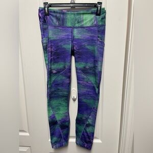 Lululemon Athletica Purple and Green Leggings